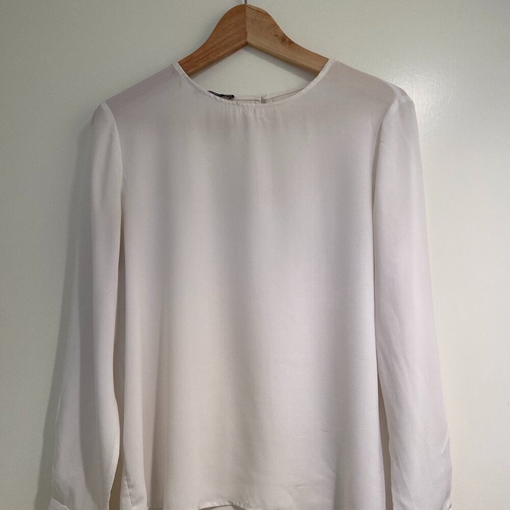 Mango Basic white light blouse